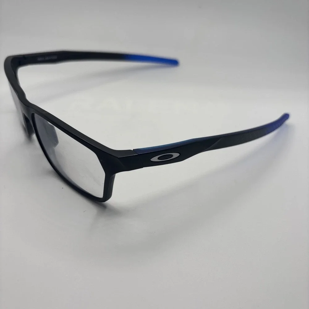 Oakley Hex Jector OX8032-1057 Satin Black/Blue Eyeglasses Frame 57-17-141 #C428